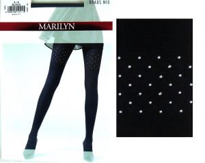 Marilyn BRADS N10 R3/4 rajstopy jak pończochy black 2018